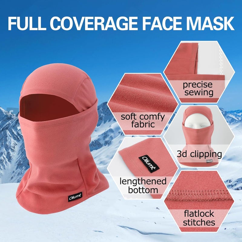 Oliumt Balaclava Ski Mask, Warm, Breathable & Lightweight, Full Coverage Fleece Winter Face Mask for Men & Women - Image 3